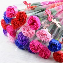 카네이션 비누꽃 어버이날 스승의날 꽃다발, 레드
