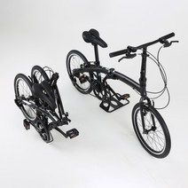 서브루나 200V 알루미늄 7단 접이식 자전거, 매트블랙