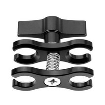 카메라마운트 CNC 버터 플라이 클립 클램프 2 3 오픈 홀 다이빙 라이트 브래킷 삼각대 커넥터 Gopro 스포츠 SLR 카메라용 볼 헤드 마운트 어댑터, 05-black2 open holes_01-협력사 |