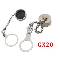 1/2/5개 세트 GX12 GX16 GX20 항공 커넥터 플러그 금속 보호 슬리브 GX12/16/20 원형 방수 캡 먼지 커버, [03] GX20, [03] 5개 세트