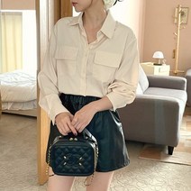 코지 모던 베이직 투포켓 남방 셔츠 블라우스