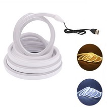 LED 네온플렉스 줄조명 USB 배터리 LED 네온 빛 스트립 기호 5V 120LED/m 6X12MM 소프트 실리콘 방수 유연, 01 USB_05 분홍색_03 2m