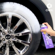 JS automotive 타이어휠 스노우 버블폼 세정제 얼룩 오염제거 변색방지 코팅 광택제 셀프세차 용품, 버블 타이어 세정 광택제 500ml 1개
