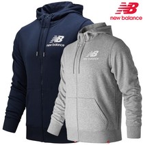 뉴발란스 후드 집업 자켓 에센셜 스택드 풀 집 후디 MJ91549-AG MJ91549-ECL