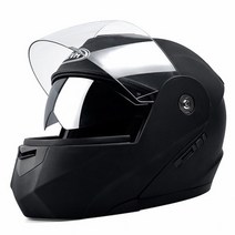 오토바이 전동자전거 전동스쿠터 풀페이스 시스템 사계절 고글 헬멧 NEVR, 블랙유광