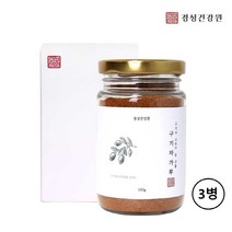 경성건강원 구기자분말 국산 청양 건구기자 국내산 구기자차 가루 효능 고지베리 열매 구귀자 구기자 구기차 베타인 비타민C 철분 베타카로틴 아미노산 파우더, 3병, 1병당 100g