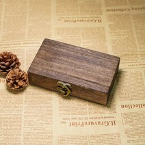 나무펜던트상자 반지상자 목걸이상자 우드보관함 홈 스토리지 상자 수제 공예 보석 상자 웨딩 깃털 나비 넥타이 상자 천연 나무 뚜껑 골드 잠금 나무 상자 선물, 나무 상자 2