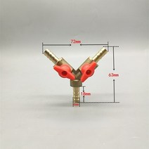 6mm 8mm 10mm 20 호스 바브 Y 유형 3 3 방향 황동 차단 볼 밸브 파이프 피팅 커넥터 어댑터 연료 가스 용, 01 8mm