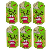 크레용신짱 젤리빈 복숭아향 초코비틴케이스 10g 짱구네가족 스탠딩 아크릴포함 납품용/어린이집/선물용, 6개