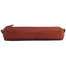 DiLoro Leather Zippered Fountain Ballpoint Rollerball Pens and Pencils Case Holder Pouch Genuine Ful, Bugatti Tan