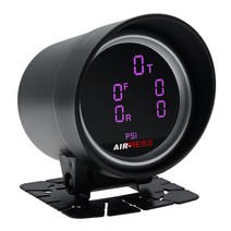 52mm 듀얼 압력 게이지 바 psi 라이드 게이지 센서 에어 서스 펜션 호환 116, 없음