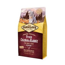 카니러브 캣 생육 사료 닭고기와토끼 2kg 고양이 사료, 잉어와 송어 2kg/One Size