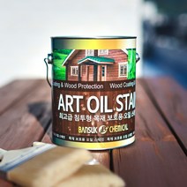 목재 침투형 오일스테인 4L, 블랙 (Black), 20개