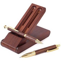 일본직발송 3. OKURAYA 볼펜 세트 나무 샤펜 서는 펜 케이스 3종 세트 고급 원목 선물 선물 상자 포함 B07, One Size_브라운, One Size_브라운, 브라운