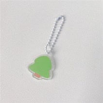 텃밭 용품1Pc Ins 스타일 한국 화이트 거 위 튤립 레이저 플래시 아크릴 키 체인 귀여운 동물 공장 매력 열, 02 2