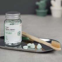비긴에코 덴탈허브 고체치약 60정 리필형 150정 씹는치약 의약외품 가글대용 간편휴대, 60정(유리병)