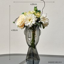 테라리움 플랜테리어 다육 유리병 미니온실북유럽 스타일 유리 꽃병 얼굴 모델 테라리움 홈 테이블 장식, 10 Small-Combination G