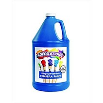 Colorations Washable Tempera Paint Gallon Blue Non Toxic Vibrant Bold Kids Paint Craft Hobby, 1