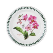 포트메리온 Exotic 보타닉 가든 샐러드 플레이트 an Orchid Motif 라운드 디저트 디너 세라믹 Dishwasher 마이크로웨이브 Safe 85 Inch