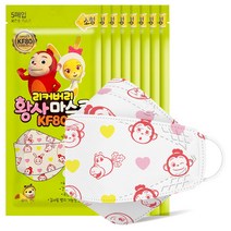 코코몽 리커버리 황사 마스크 소형 KF80, 5매입, 8개, 혼합색상