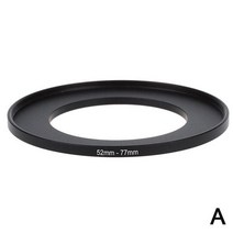 52mm-77mm 범용 카메라 렌즈 컨버터 스텝 업 링 메탈 어댑터 액세서리 캐논 니콘 소니 B8M0, 01 Black