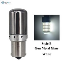 자동차 LED 턴 신호 12V24V 범용 디코딩 안티 스트로보 스코프 1156 3014 조명 브레이크 라이트 T20, 03 7440 W21W WY21W T20, 05 silver plated white