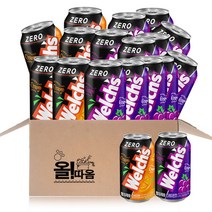 올따옴기획 웰치스제로 포도355ml 12+오렌지355ml 6, 웰치스제로 포도355ml 12개+오렌지355ml 6개