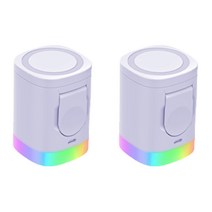 다온몰 맥세이프 레인보우 LED 올인원 무선 충전기 무드등 거치대 CUBE-10, 퍼플1+1, 삼성 전용