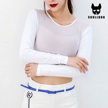 골프 메쉬 볼레로 티셔츠 크롭 기능성 팔토시 쿨토시 자외선차단 쿨링냉감 이너웨어 캐디용품, 메쉬 볼레로 티셔츠 L