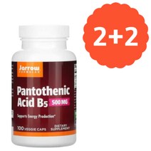 2+2 Jarrow Formulas 자로우 포뮬러스 판토텐산 비타민 B5 100 베지캡슐 Pantothenic Acid 펜토텐산 칼슘
