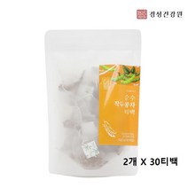 작두콩차 티백 국산 100 % 순수 건 도두 티 물 음료 화학 첨가물 무첨가 선물 추천 플라보노이드 비타민 A B C 칼슘 단백질 효능 순한 삼각티백 국내산 1g 30개, 30g, 2팩