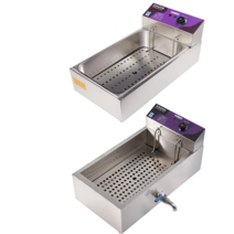 업소용 전기 튀김기 기름 치킨 핫도그 닭튀기기 감자, 타이머 포함 12리터 업소용 튀김 기계