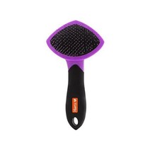 HARTZ 그루머의 고양이와 소형견을 위한 최고의 소형 슬리커 브러시 블랙/바이올렛 1개, Slicker Brush_Cats and Small D