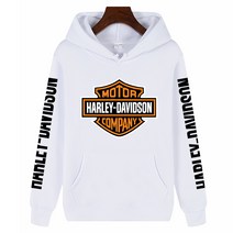 할리데이비슨 바람막이 오토바이자켓 상의 후드, M, 흰색