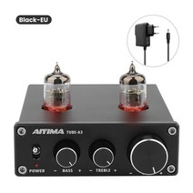 앰프 진공관앰프 앰프스피커 aiyima tube preamplifier bile pre, 블랙 EU 플러그