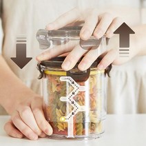 퍼즐락 크기조절 보관용기, S사이즈 1개 + M사이즈 1개 (총 2개)