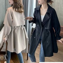 M L XL 부드러운 면소재 베이직디자인 여유핏 트렌치코트