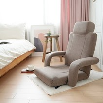 이찌라쿠 뉴히락 허리디스크 앉은뱅이 안락한 방석 1인용 좌식 의자, 브라운(패브릭)