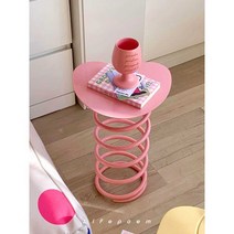 침실 탁상 사이드 테이블 미니 식탁 협탁 인테리어, 노란색 노란색