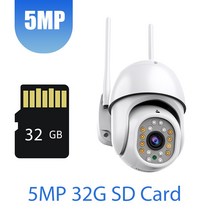 가정용cctv 스마트폰cctv 카메라 5 와이파이 야외 3 디지털 줌 무선 비디오 감시 추적 보안 .265 2, 02 5MP Add 32G Card_01 EU 플러그