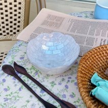 진심디자인 플라워 자개 볼 트레이, 01 골드