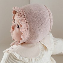 [해피프린스]스텔라 니트 아기 보넷