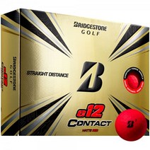 브리지스톤 e12 컨택트 매트 골프공 레드 P158120@레드, 빨간색, 1- 4, 12볼 팩, 빨간색