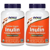 NOW Inulin Prebiotic Fos 226.8g (8온스) (2팩)