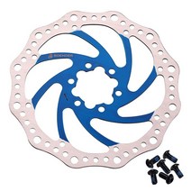 Boenoea 자전거 디스크 브레이크 로터 140mm 160mm 180mm 203mm 자전거 로터 MTB 산악 로드 바이크 BMX용 6볼트 포함, 4.Blue_203mm
