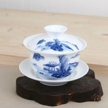 청화백자 풍경화 개완 개합잔 120ml 6530205EA