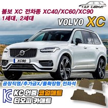 볼보 XC시리즈 전차종 XC40 XC60 XC90 1세대 2세대 확장형 코일매트 차량용 바닥매트 티오피카매트, 실내전좌석(1열+2열), 블랙, XC90 1세대 [2003.07~2015.04]