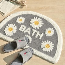 홈패션 집꾸미기용 데이지플라워 반달 발매트 원룸 아이방 욕실 키친 침실, 플라워가든 반달매트 중, 플라워가든 반달매트 중