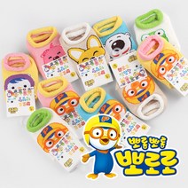 올댓삭스 베이비 논슬립 뽀로로 무지덧신 1호 색상혼합 랜덤1