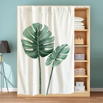 옷장 행거 블라인드 커튼 방진 깔끔한 부착 칸막이 가림막 안방 라커 룸 커튼 레일, 120cm  X 150cm  + S